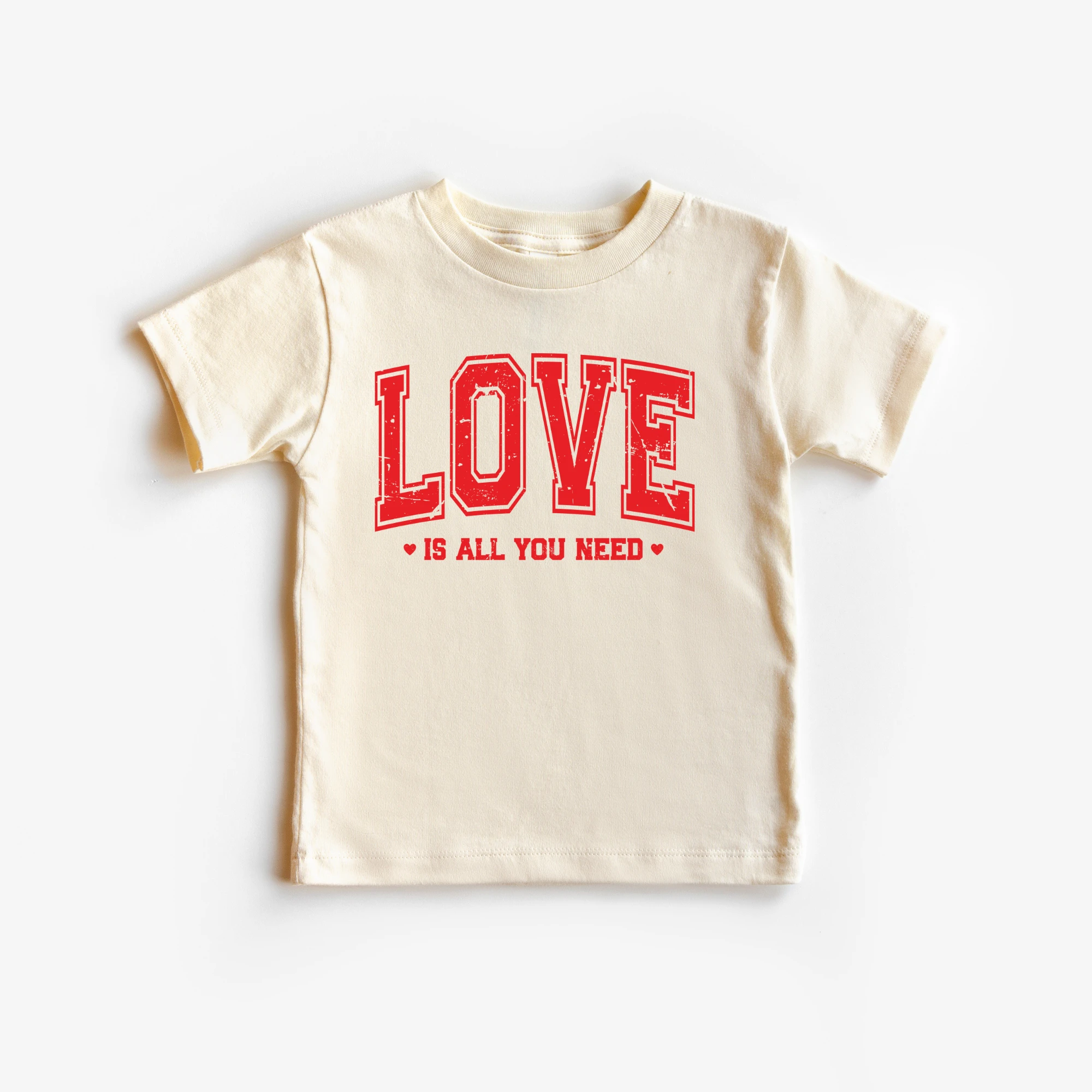 Love is all you need toddler or youth tee shirt, Valentine's Day collection by Benny and Ray Apparel