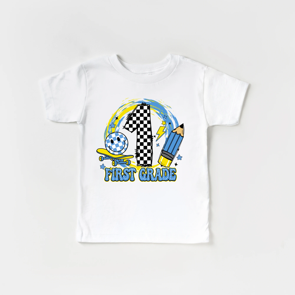 First Grade Boy t-shirt, Toddler and youth sizes, back to school collection by Benny and Ray Apparel