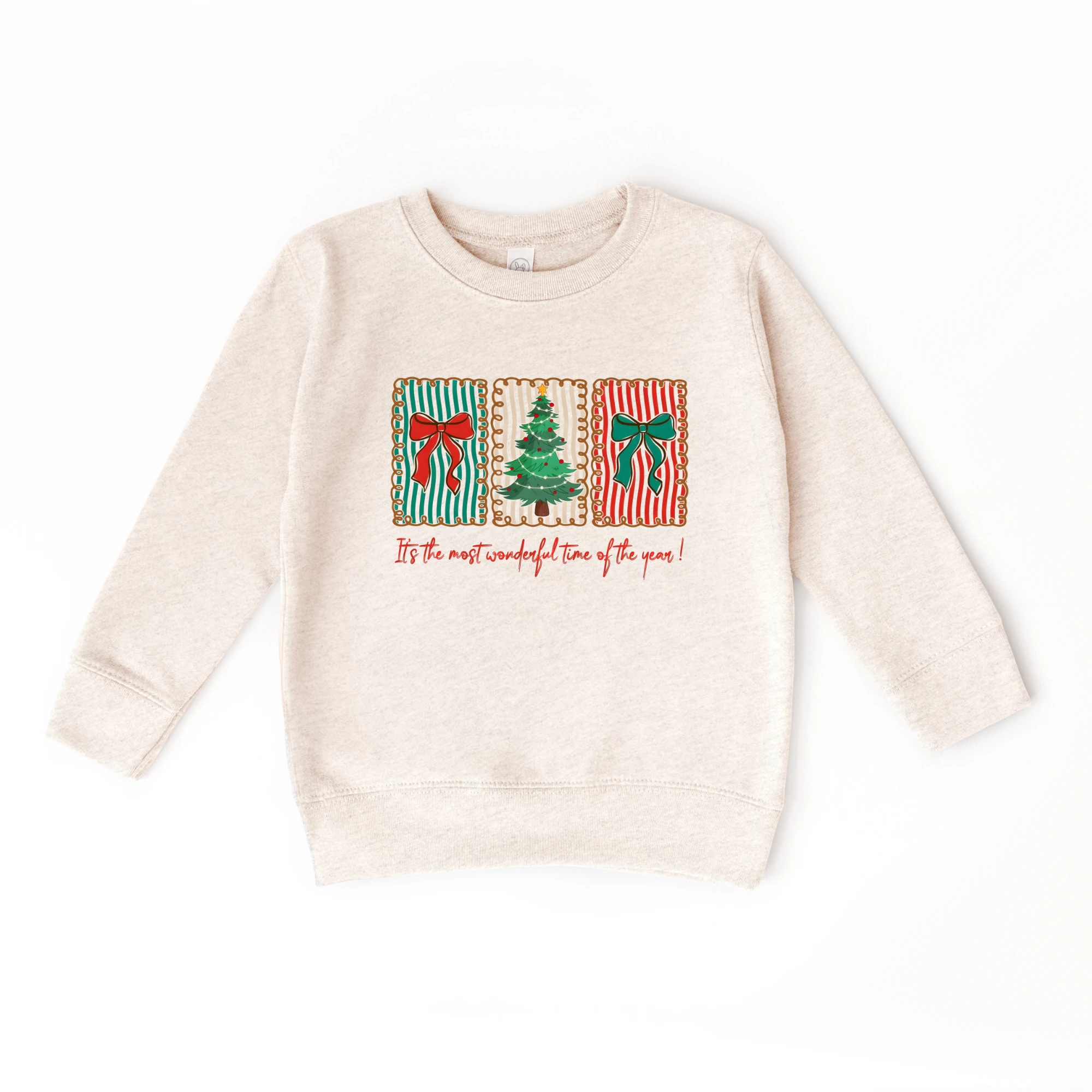 It's the most wonderful time of the Year Stamp toddler and youth Sweatshirt, Christmas collection by Benny and Ray Apparel