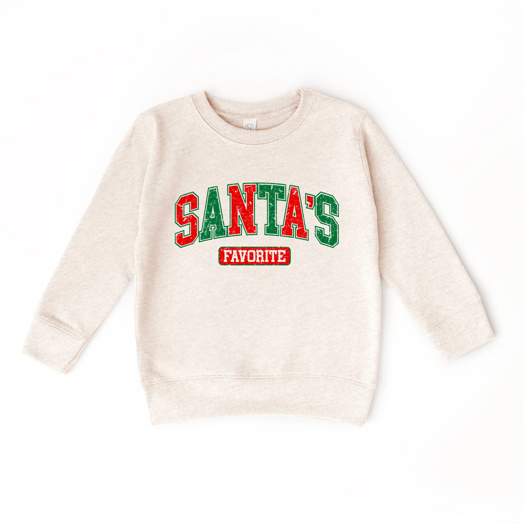 Santa's Favorite toddler and youth Sweatshirt, Christmas collection by Benny and Ray Apparel