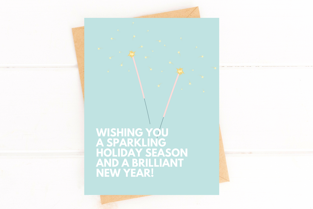 Sparkling Holiday Season and Brilliant New Year Card