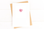 Luv You Candy Heart Valentine's Card Just Because Card Anniversary Card by Five Dot Post