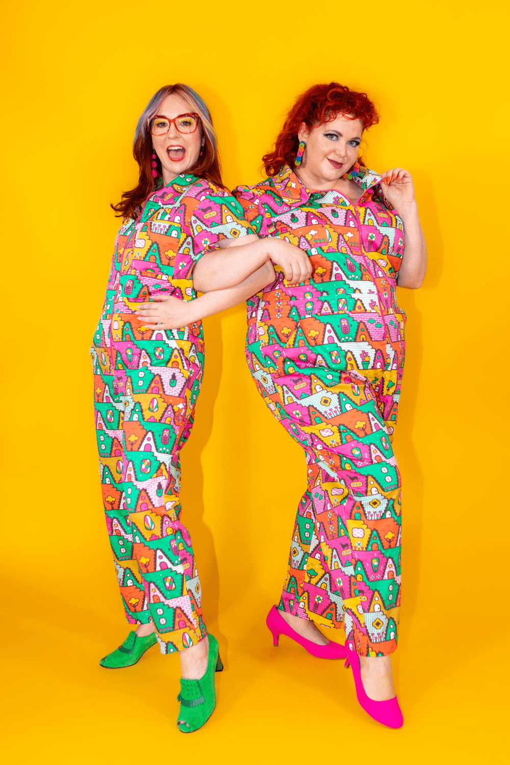 8 - Bit A - Frames Jumpsuit in Bright Day Jumpsuit La Vie Bien 8 - Bit A - Frames Jumpsuit in Bright Day