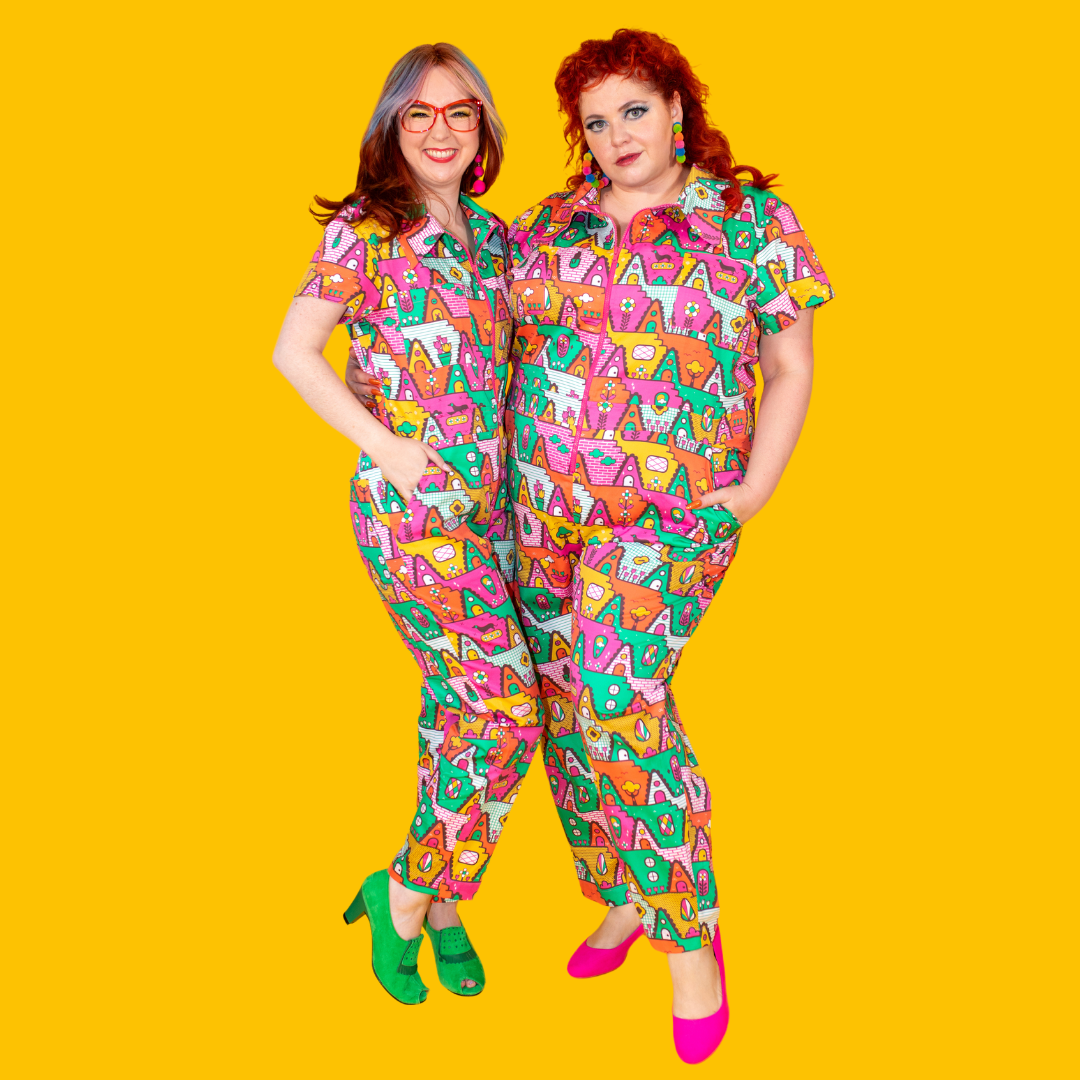 8 - Bit A - Frames Jumpsuit in Bright Day Jumpsuit La Vie Bien 8 - Bit A - Frames Jumpsuit in Bright Day