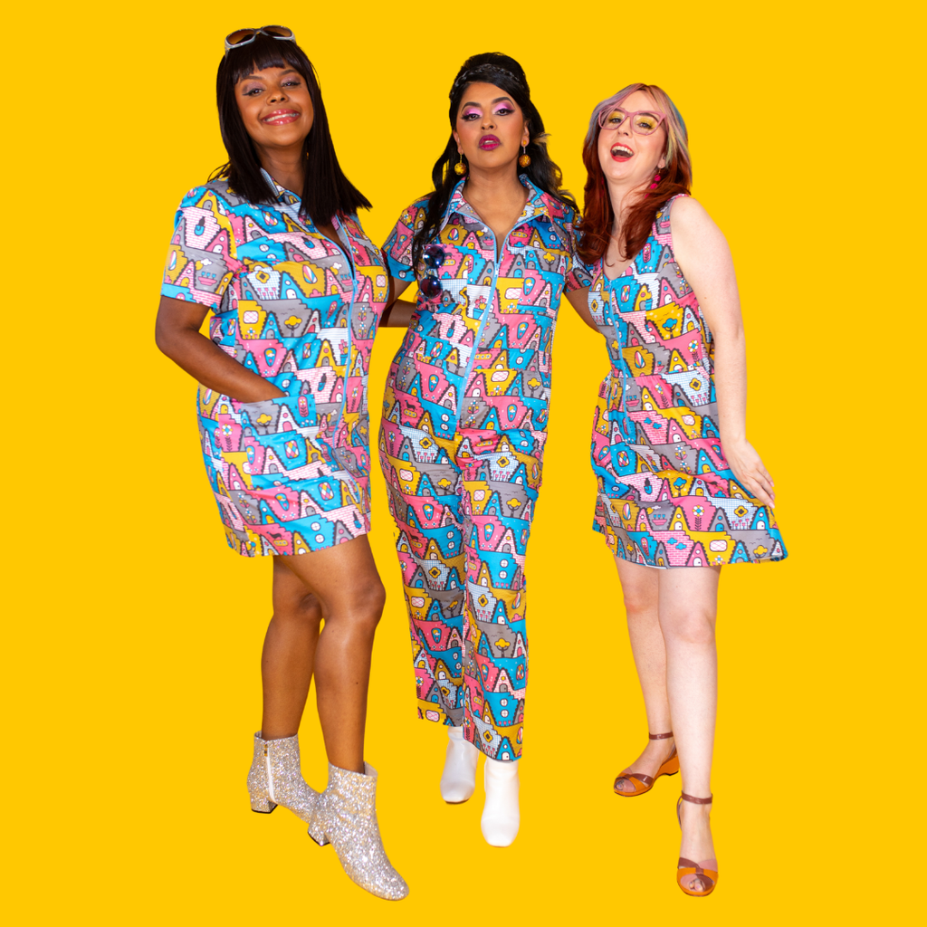 8 - Bit A - Frames Jumpsuit in Pretty Pastel Jumpsuit La Vie Bien 8 - Bit A - Frames Jumpsuit in Pretty Pastel