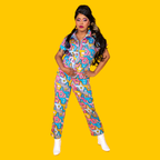 8 - Bit A - Frames Jumpsuit in Pretty Pastel Jumpsuit La Vie Bien 8 - Bit A - Frames Jumpsuit in Pretty Pastel