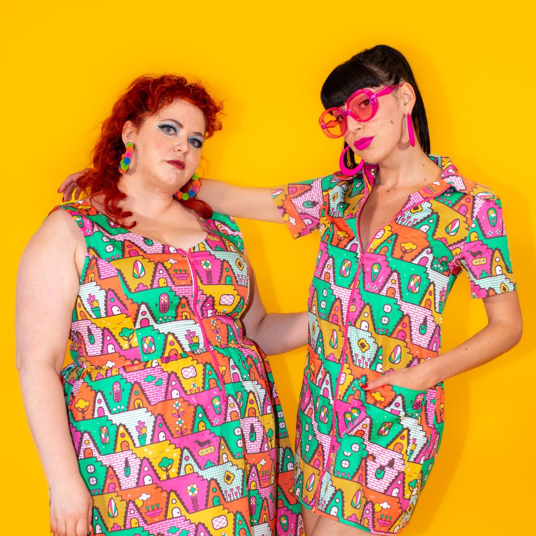 8 - Bit A - Frames Minidress in Bright Day Mini dress La Vie Bien 8 - Bit A - Frames Minidress in Bright Day