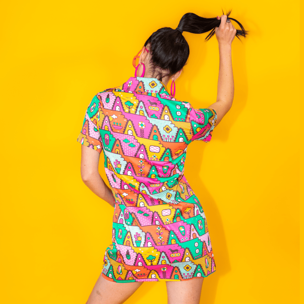 8 - Bit A - Frames Minidress in Bright Day Mini dress La Vie Bien 8 - Bit A - Frames Minidress in Bright Day