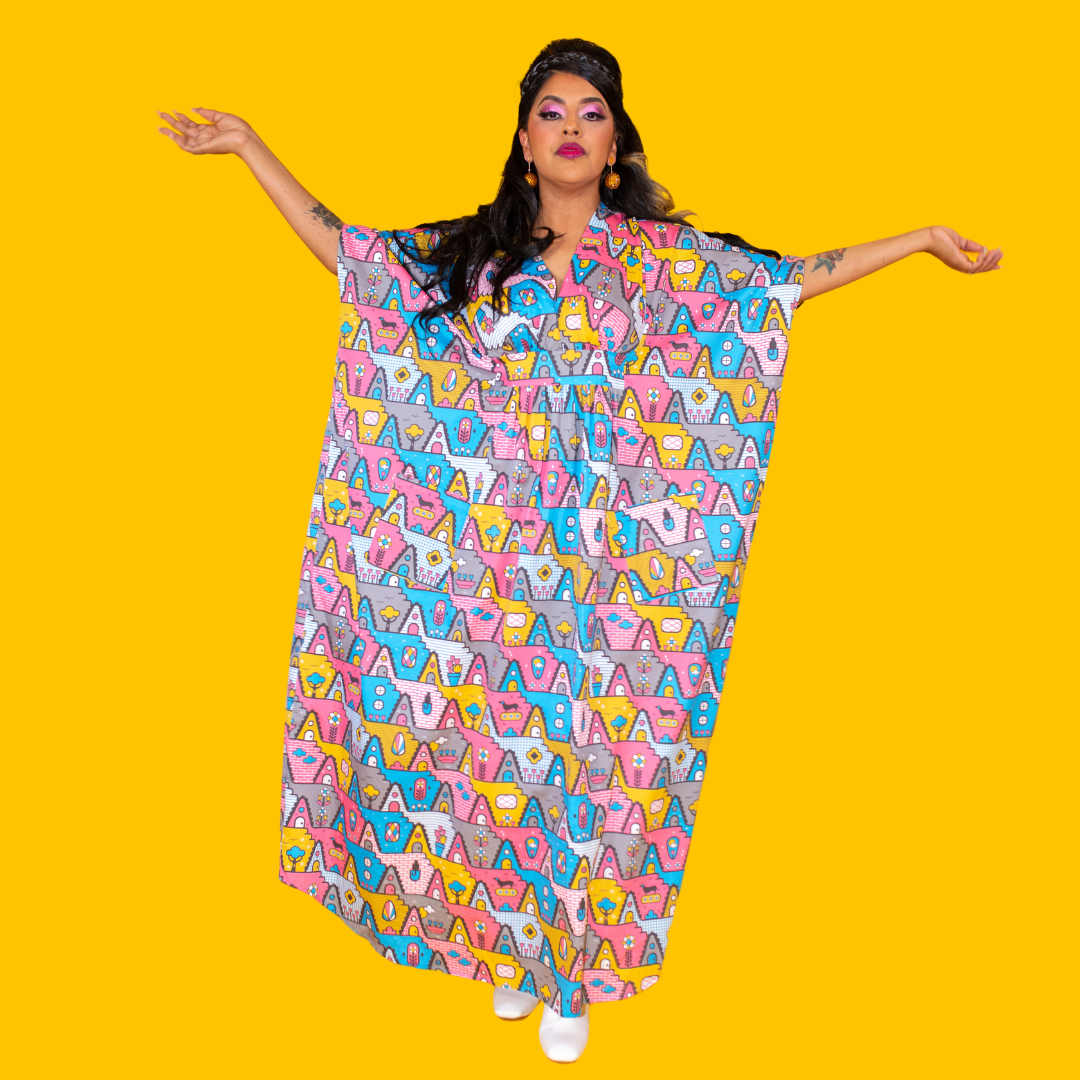 8 - Bit A - Frames Pocket Caftan in 2 options Caftan La Vie Bien 8 - Bit A - Frames Pocket Caftan in 2 options