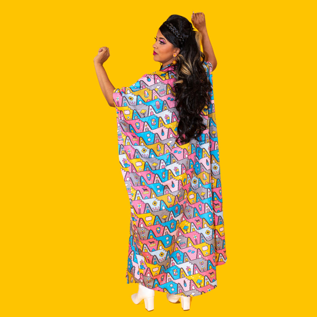 8 - Bit A - Frames Pocket Caftan in 2 options Caftan La Vie Bien 8 - Bit A - Frames Pocket Caftan in 2 options