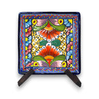 8" Square Talavera Plate | Colorful Mexican Handmade Dish