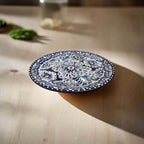 8" Talavera Blue & White Dinner Plate | Mexican Dinnerware