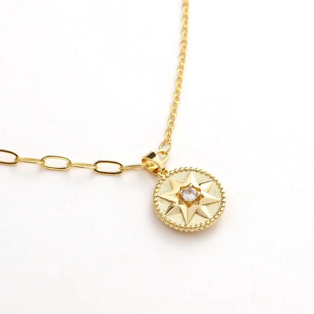 8 Point Diamond Star Necklace by Curated By Suarez