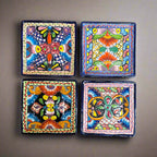 8" Square Talavera Plate | Colorful Mexican Handmade Dish Talavera Plate La Vie Bien 8" Square Talavera Plate | Colorful Mexican Handmade Dish