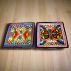 8" Square Talavera Plate | Colorful Mexican Handmade Dish Talavera Plate La Vie Bien 8" Square Talavera Plate | Colorful Mexican Handmade Dish