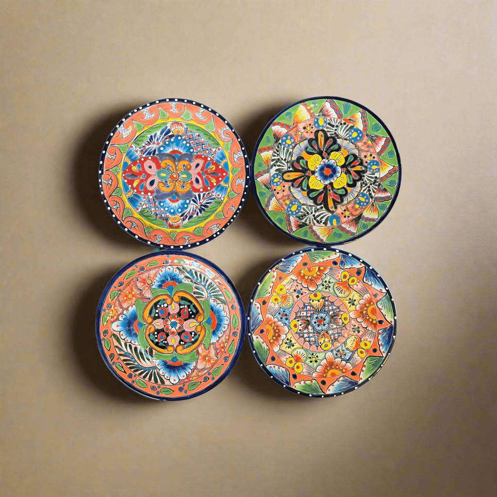 8" Talavera Ceramic Dinner Plate | Authentic Mexican Dinnerware Talavera Plate La Vie Bien 8" Talavera Ceramic Dinner Plate | Authentic Mexican Dinnerware