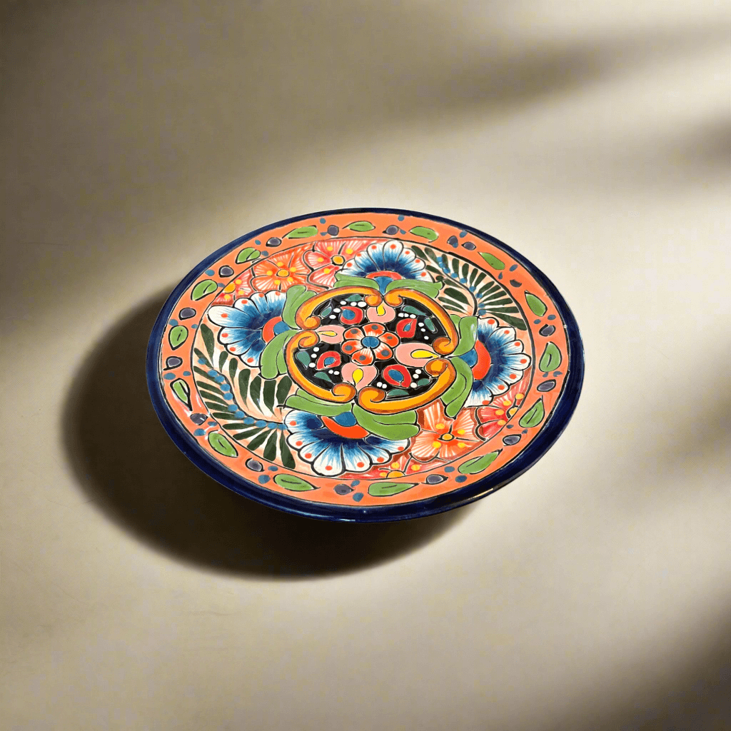 8" Talavera Ceramic Dinner Plate | Authentic Mexican Dinnerware Talavera Plate La Vie Bien 8" Talavera Ceramic Dinner Plate | Authentic Mexican Dinnerware