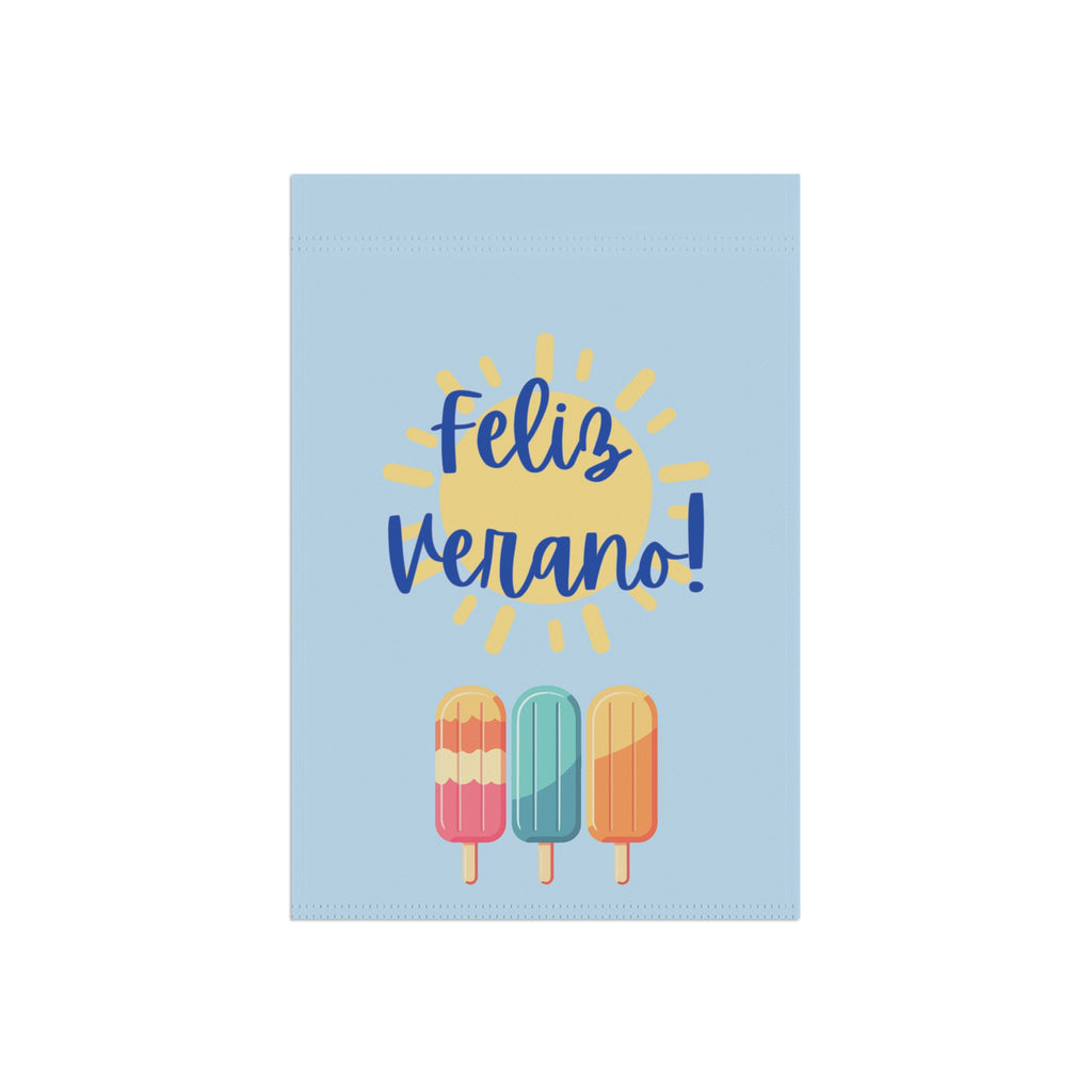 Feliz Verano Summer garden flag