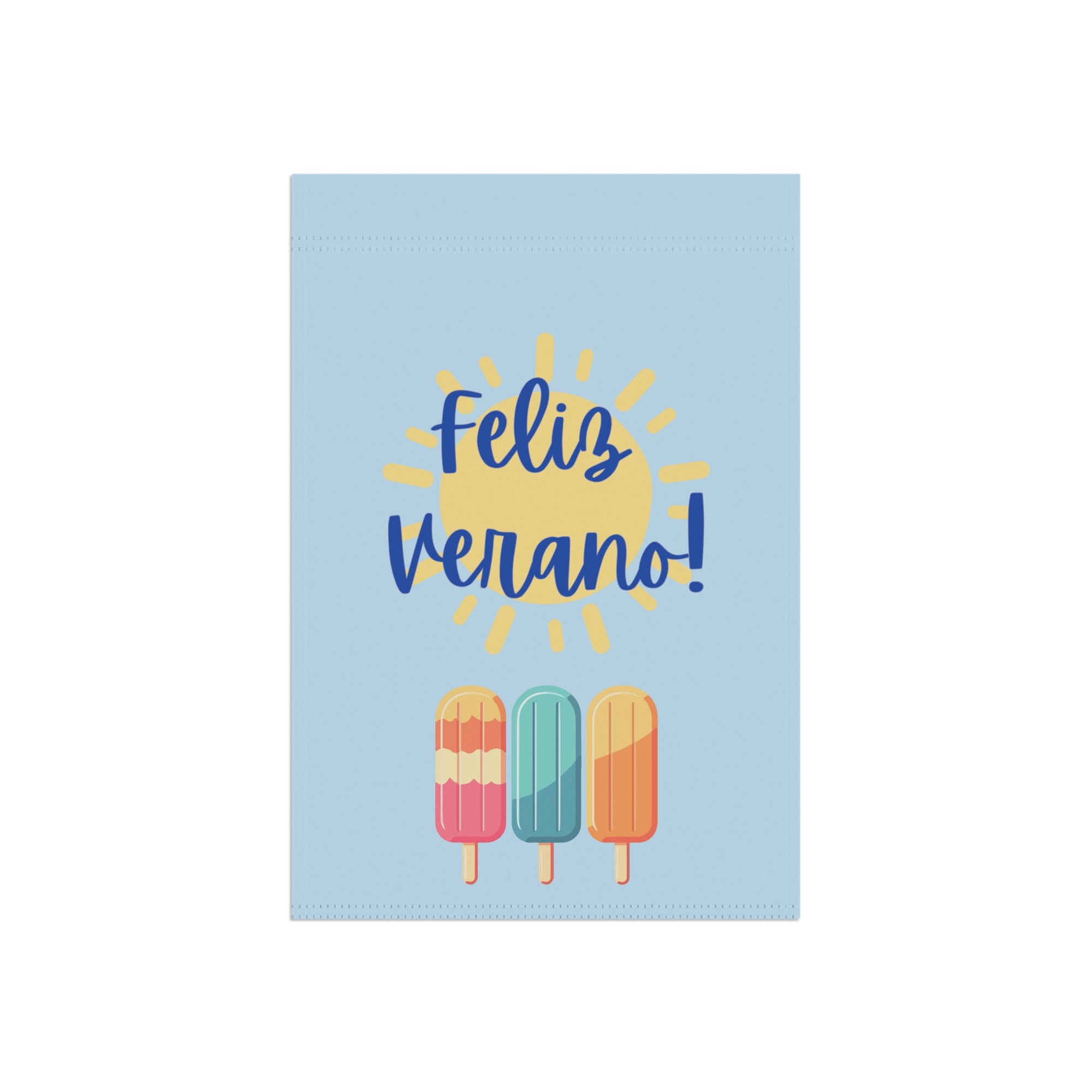 Feliz Verano Summer garden flag