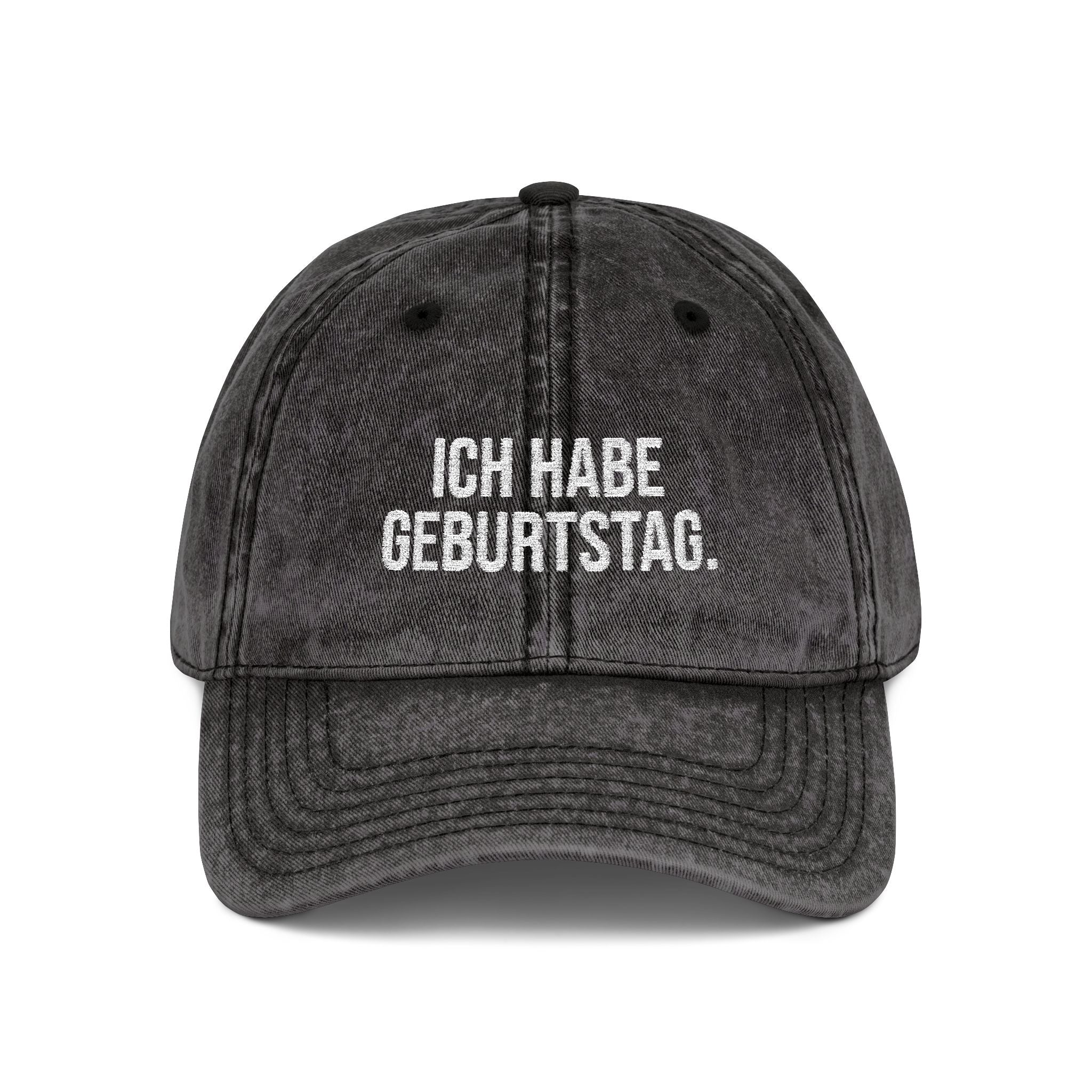 Ich habe Geburtstag german birthday baseball Cap, Vintage Embroidered Hat by Printify