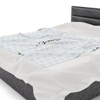Personalized Winter Snowflake Velveteen Plush Blanket by Printify
