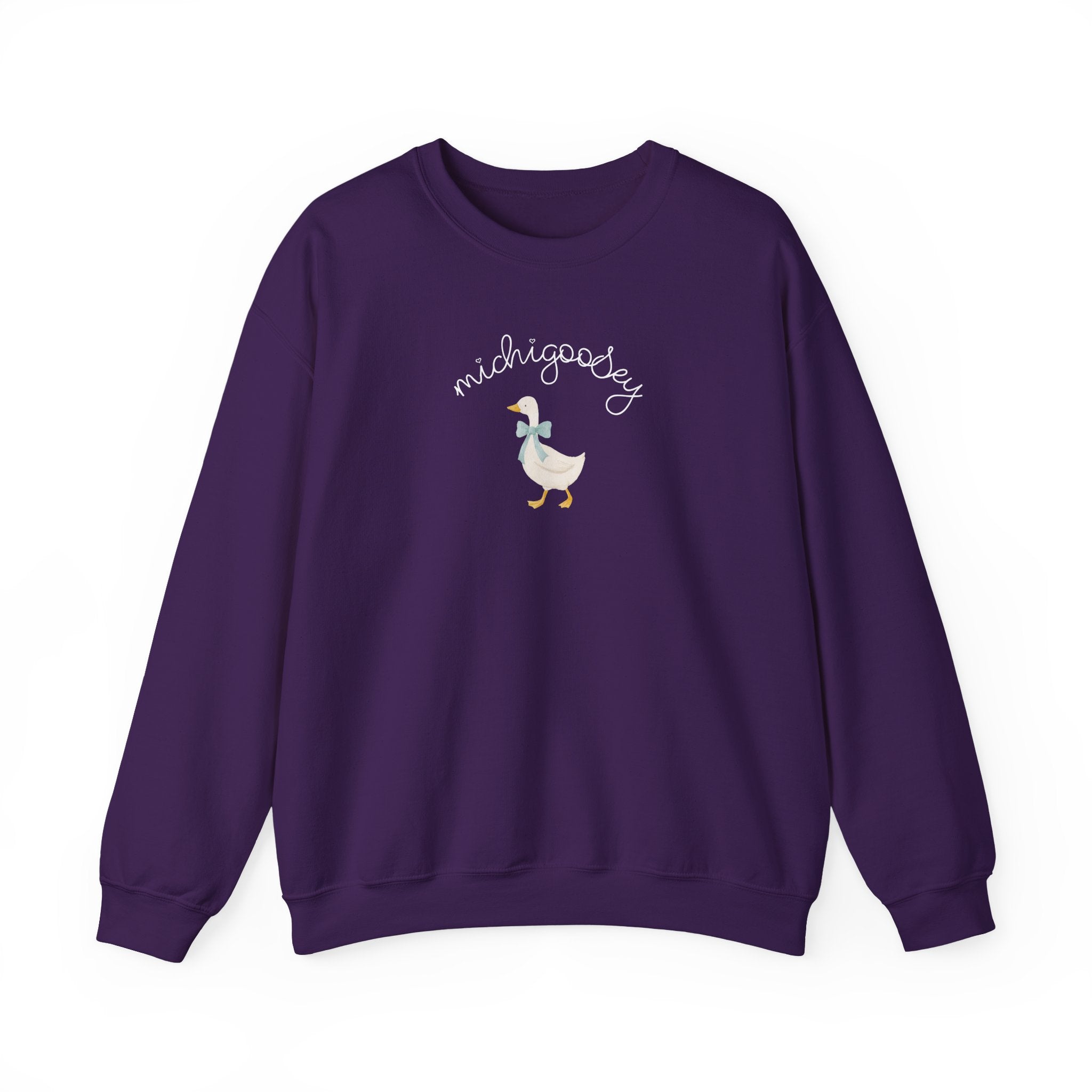 Michigoosey Goose Sweatshirt, Silly Goose Crewneck, Gander sweater, Michigan Wildlife Shirt, Novelty Animal Sweater