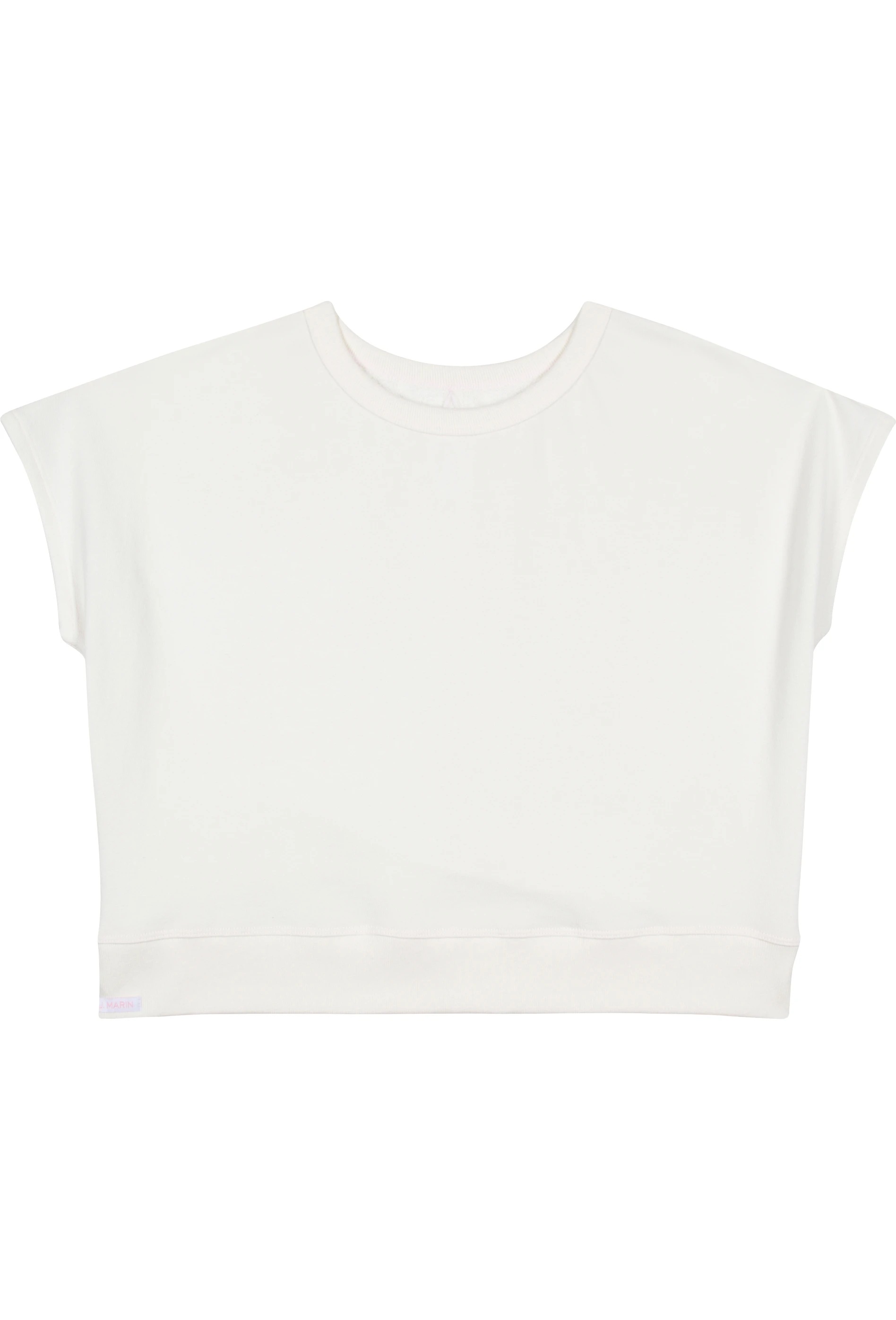 Organic Cotton Terry Bateau Top - Natural with Rosewater Pink Stitching by J. Marin Co.