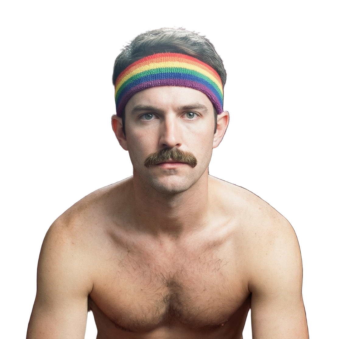 '80s Style Rainbow Sweatband | Absorbent Stretch Running Headband