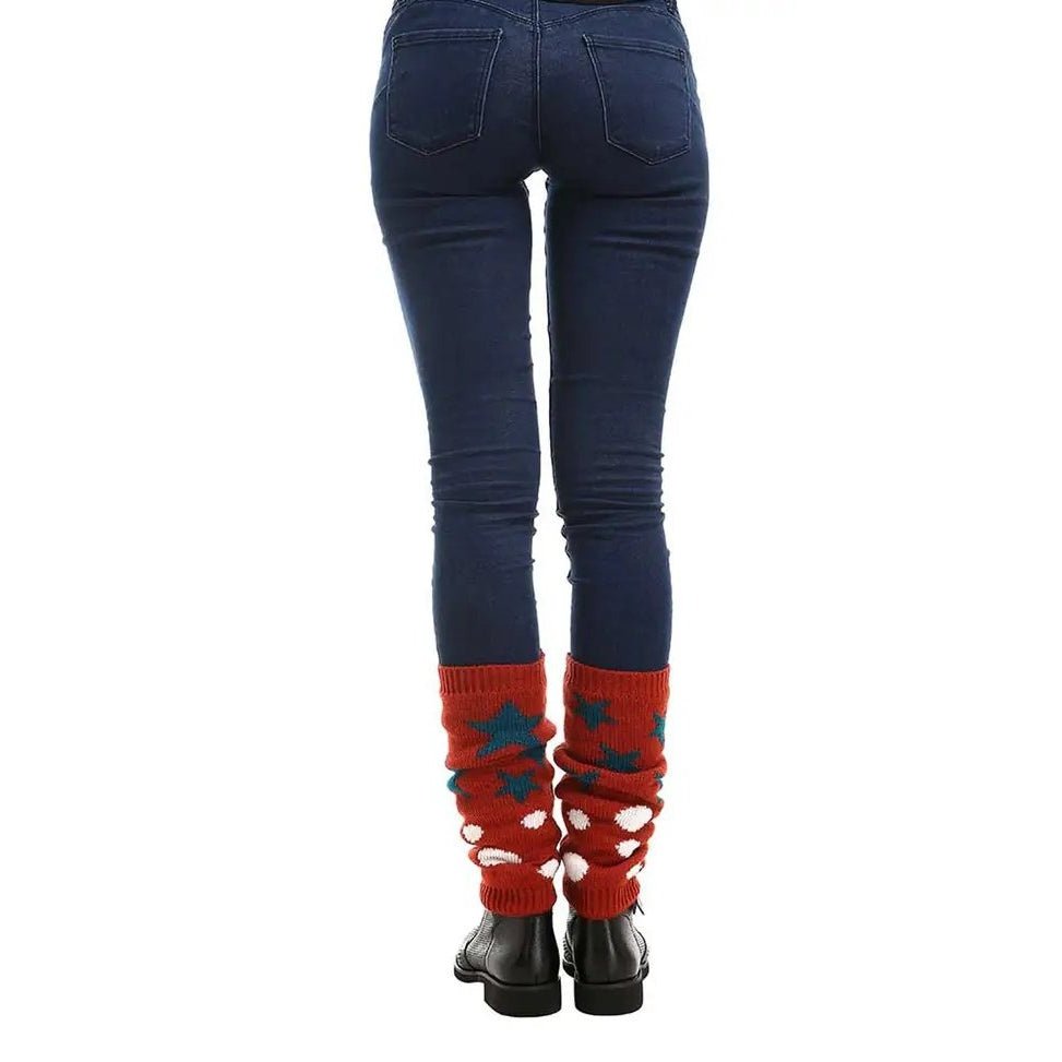 '80s Retro Red Varsity Short Leg Warmers | Stars and Polka Dots Print Apparel La Vie Bien '80s Retro Red Varsity Short Leg Warmers | Stars and Polka Dots Print