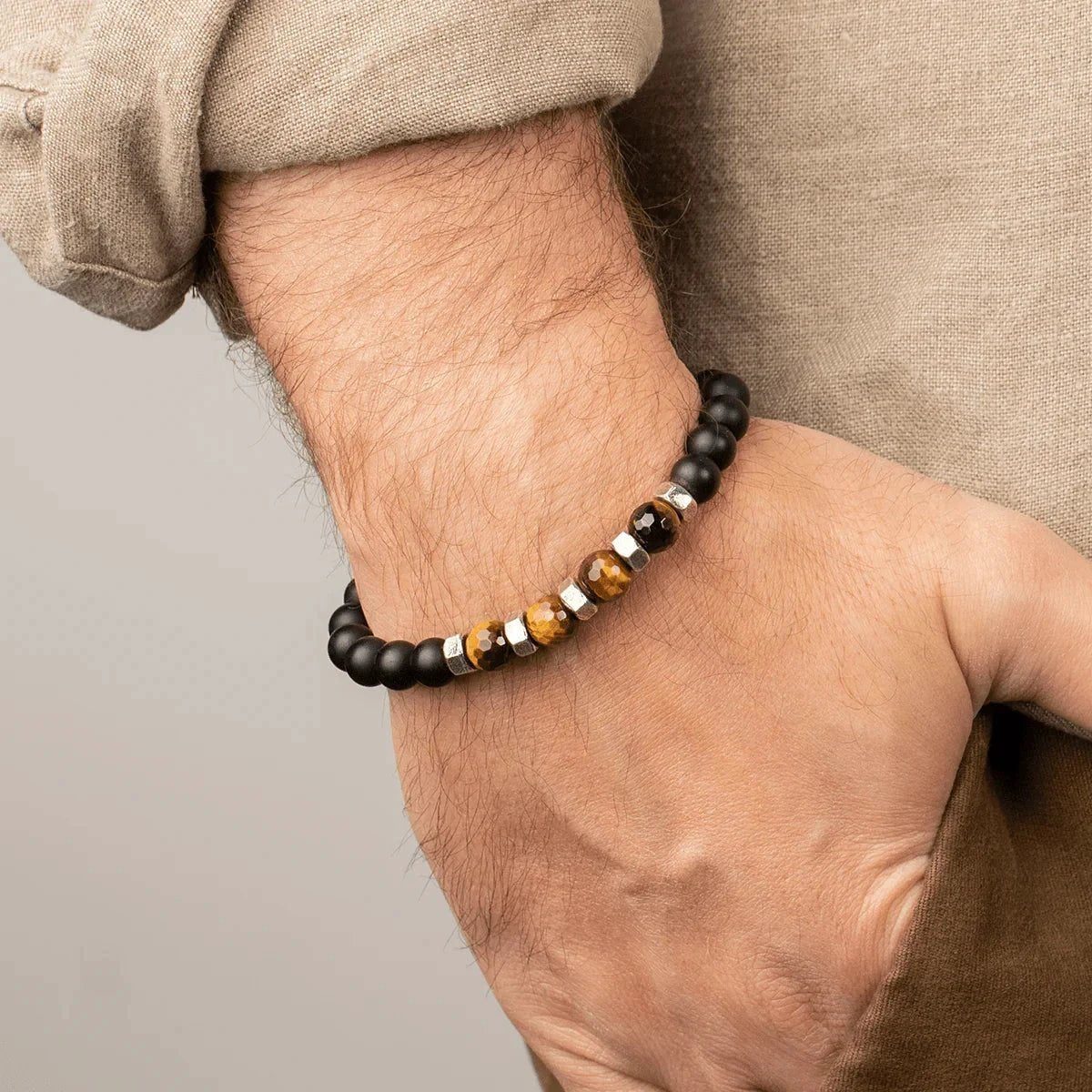 Bestowed Strength - Matte Onyx Bracelet by Karma and Luck