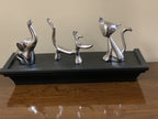 Vibhsa Dog Cat & Elephant Ring Holders Set - Silver