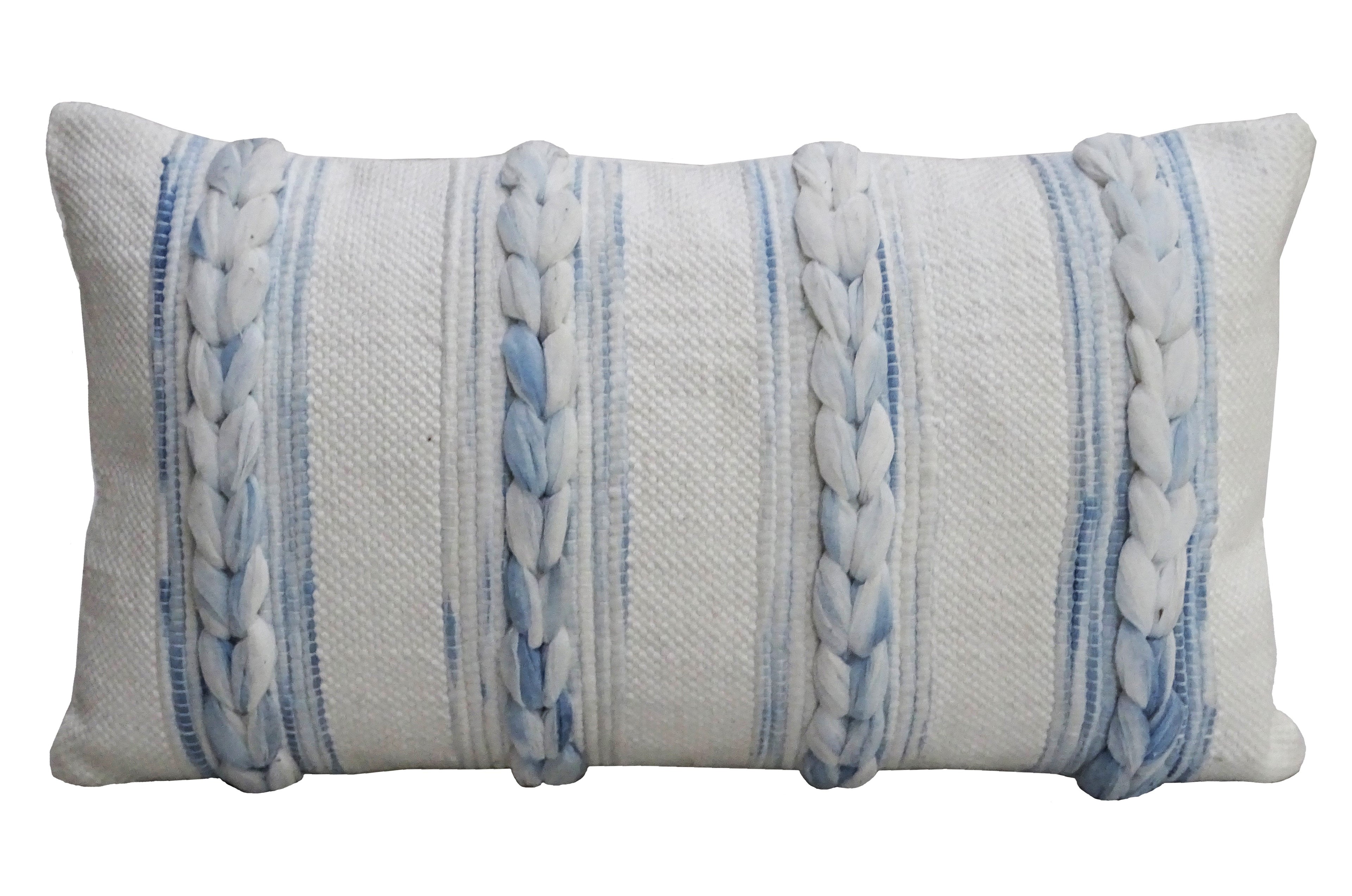 Handwoven 14"X 24" Modern Throw Pillow
