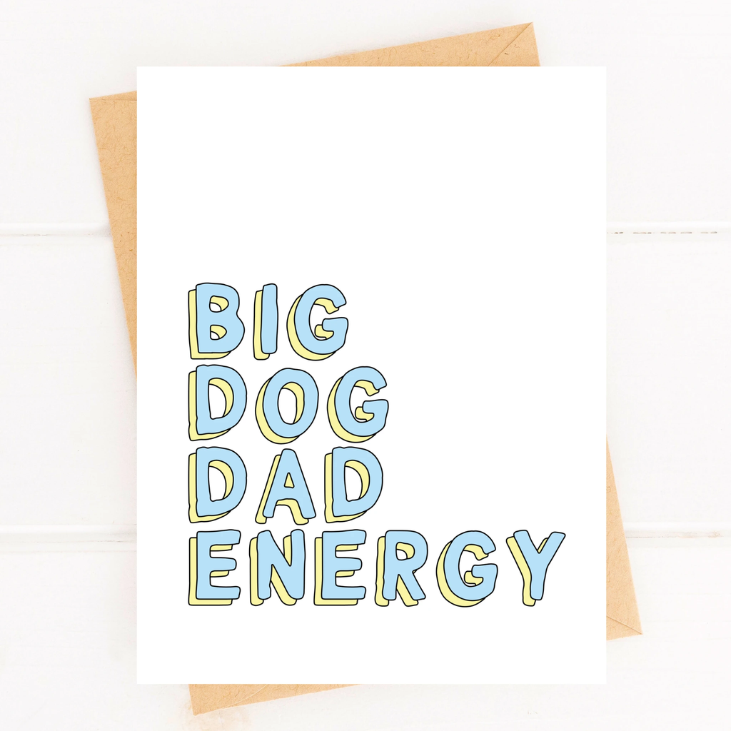 Dog Dad Card - New Puppy Parent Greeting Card by Five Dot Post