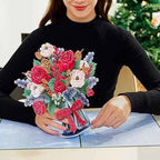 HugePop Joyous Flower Bouquet Pop Up Christmas Card by Paper Love