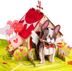 Pup's Love Cabin Pop Up Card, with Keepsake - 5"x7" by Paper Love
