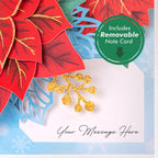 Poinsettia Flower Pop Up Christmas Card by Paper Love