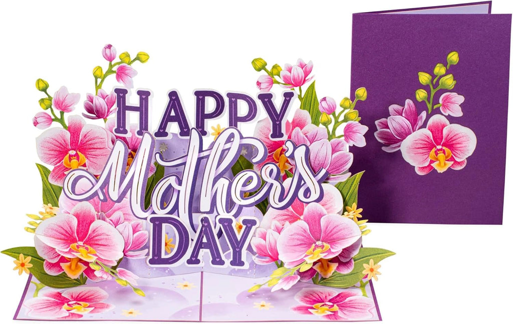Happy Mothers Day Orchids Pop Up Card - 5" x 7" by Paper Love