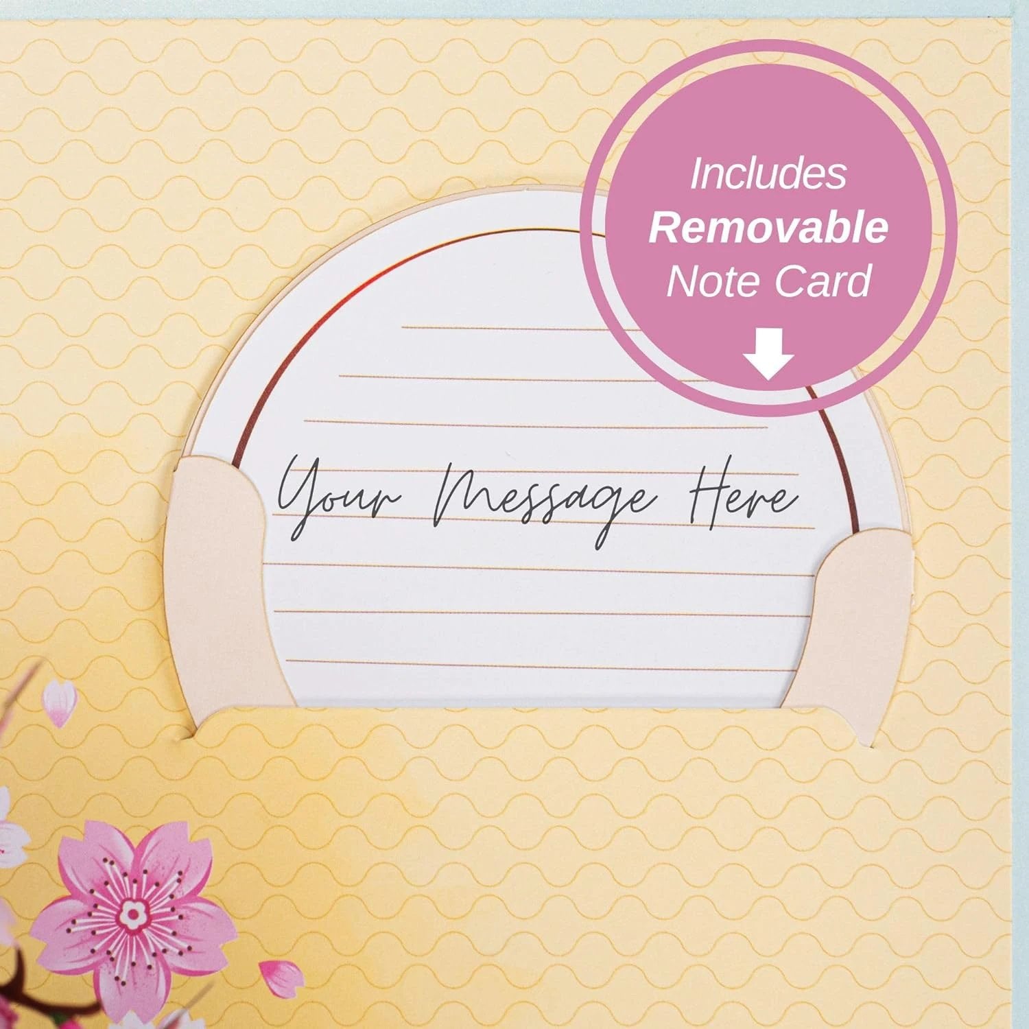 Cherry Blossom Oversized Pop Up Card with Keepsake by Paper Love