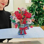 HugePop Joyous Flower Bouquet Pop Up Christmas Card by Paper Love