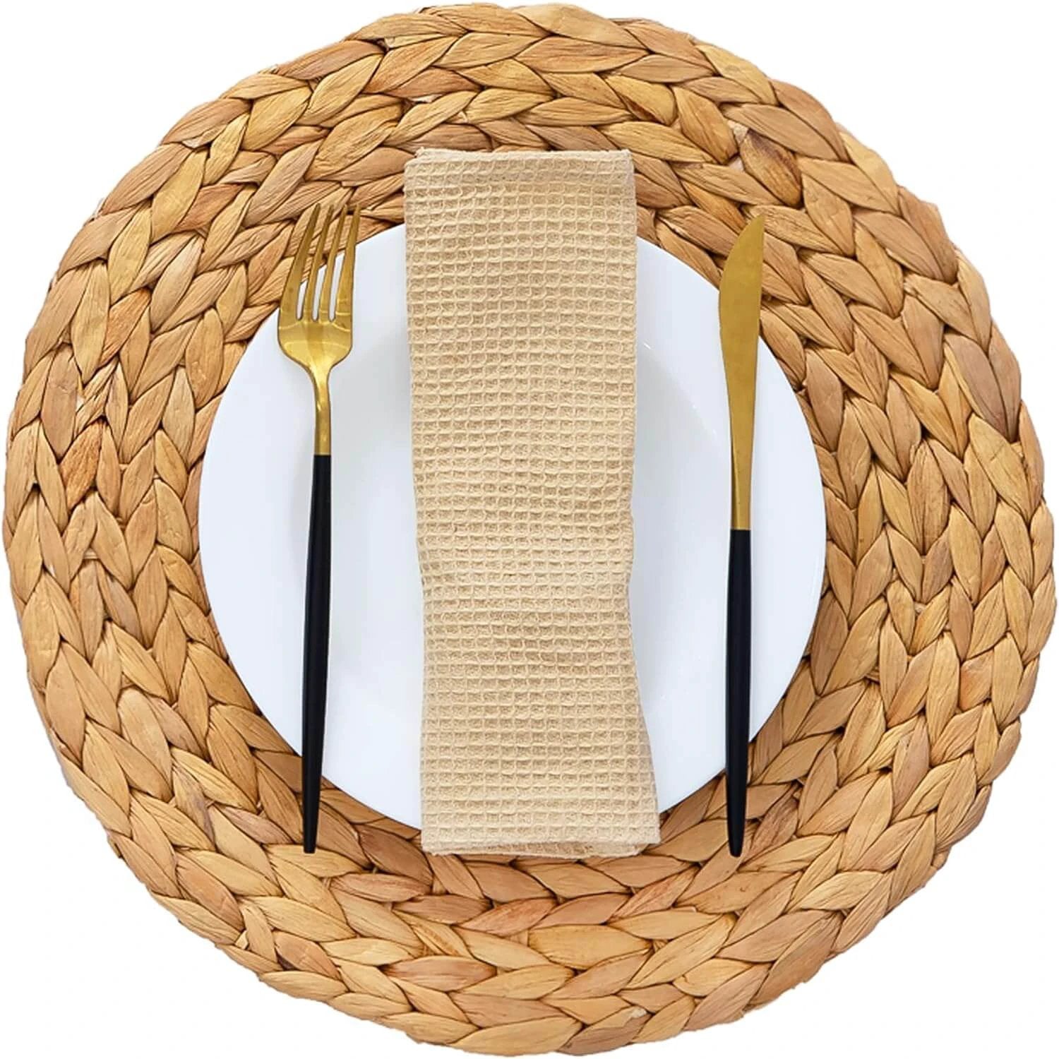 Boho Woven Placemats set of 4 by The Lifestyle Lab