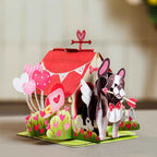 Pup's Love Cabin Pop Up Card, with Keepsake - 5"x7" by Paper Love