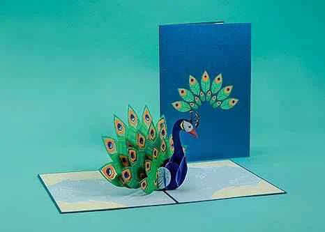 Peacock Pop Up Card by Paper Love