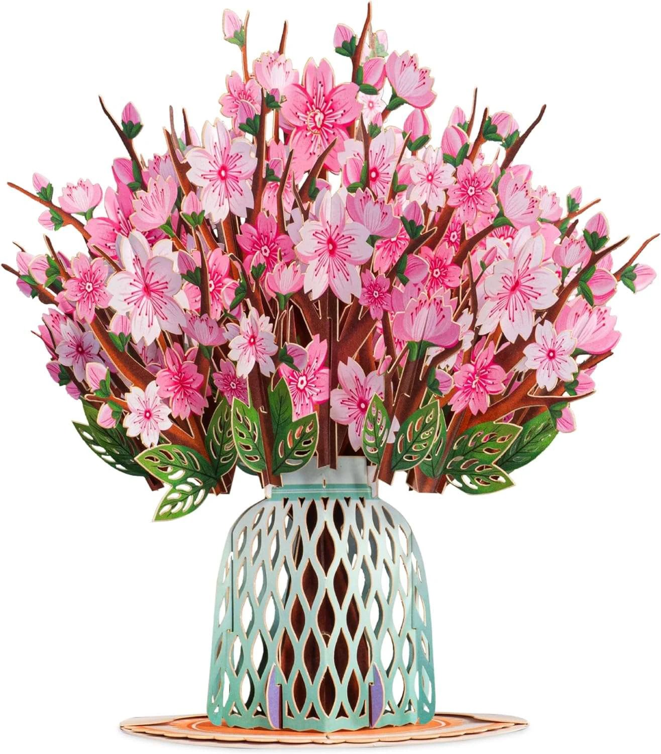 Cherry Blossom Oversized Pop Up Card with Keepsake by Paper Love