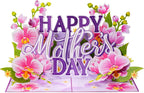 Happy Mothers Day Orchids Pop Up Card - 5" x 7" by Paper Love