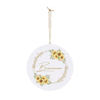 Bienvenue Sunflower Wooden Welcome Sign by Printify