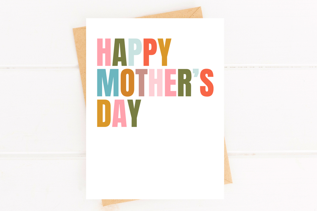 Pretty Modern Mother's Day Card Cute Card for Mom