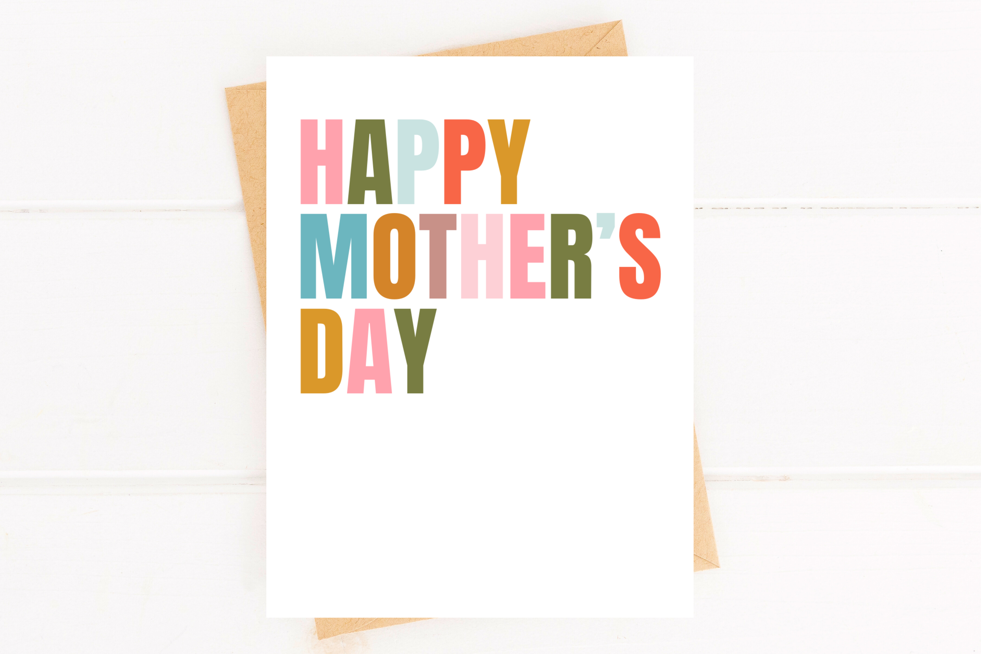 Pretty Modern Mother's Day Card Cute Card for Mom