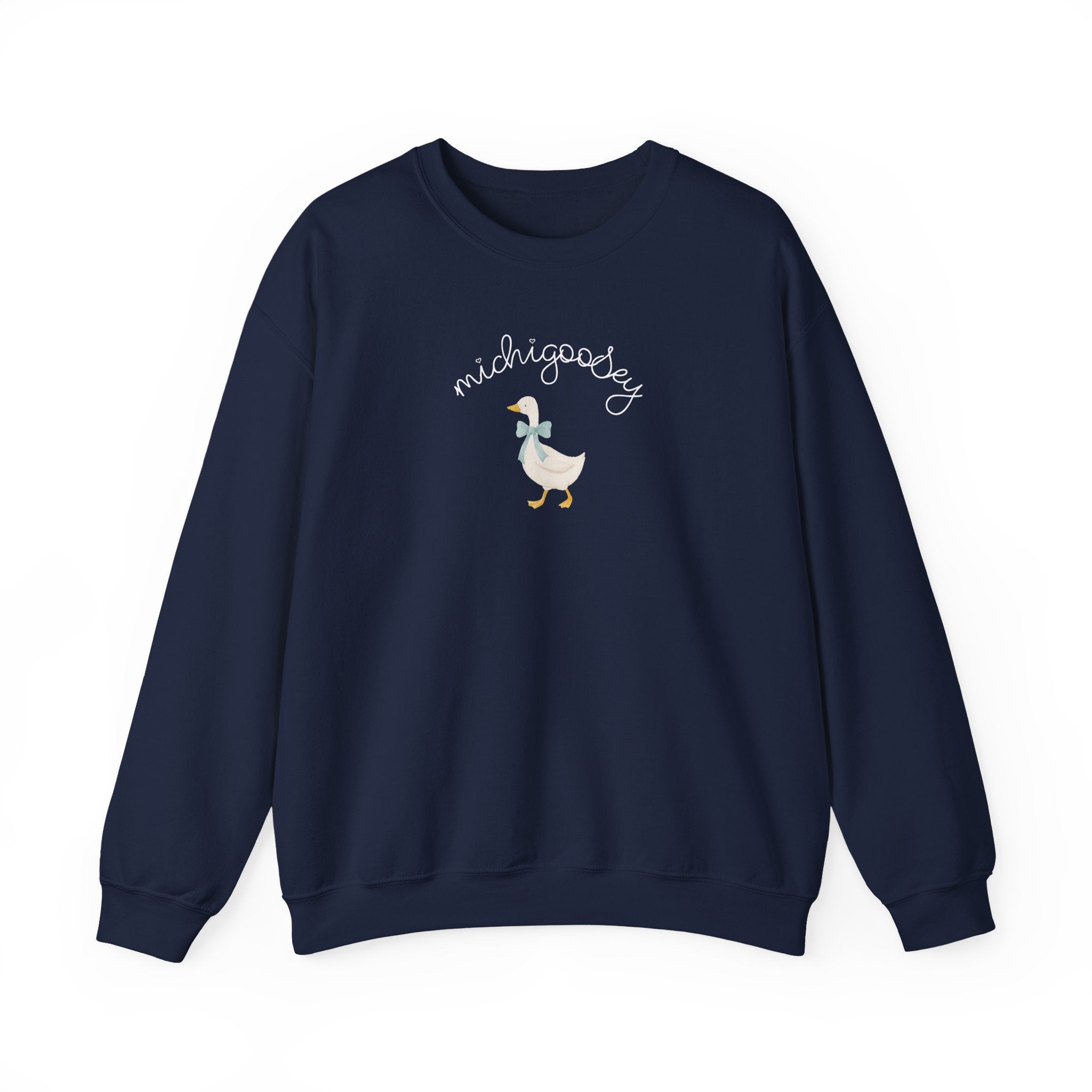 Michigoosey Goose Sweatshirt, Silly Goose Crewneck, Gander sweater, Michigan Wildlife Shirt, Novelty Animal Sweater