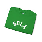 HOLA embroidered collegiate font Crewneck Sweatshirt - Gift for Spanish speakers