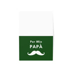 Per Mio Papà Italian Greeting Card for birthday or Father's Day, Card with Moustache, blank inside with envelope